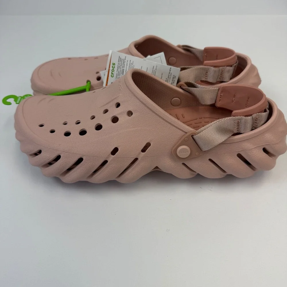 Crocs Echo Clog Quartz Pink Mens 13 Sporty Streetwear Molded Slip On 207937-6TY